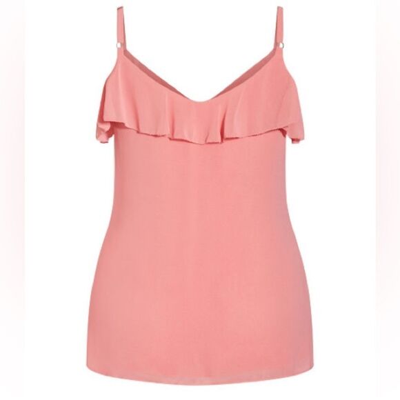 CITY CHIC Floating Flirt Top - guava - Picture 7 of 11